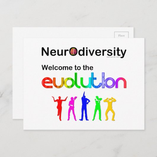 Neurodiversiteit Welkom in de evolutie Briefkaart (Voorkant / Achterkant)