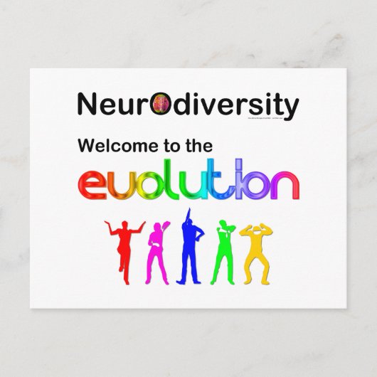 Neurodiversiteit Welkom in de evolutie Briefkaart (Voorkant)