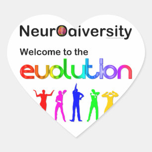Neurodiversiteit Welkom in de evolutie Hart Sticker