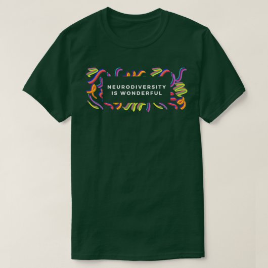 Neurodiversiteit: Wonderful Autisme Awareness ADHD T-shirt (Design voorkant)
