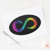 Neurodiversiteit zwarte sticker (Envelop)