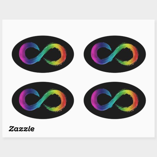 Neurodiversiteit zwarte sticker (Vel)
