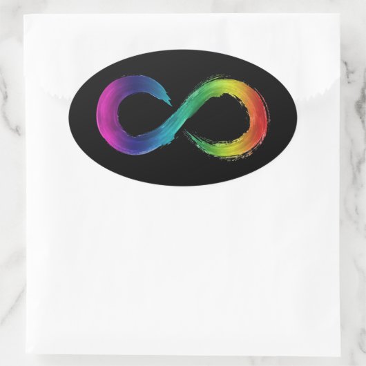 Neurodiversiteit zwarte sticker (Tas)