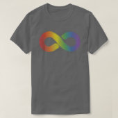 Neurodiversiteitsaanvaarding Rainbow Infinity Sign T-shirt (Design voorkant)