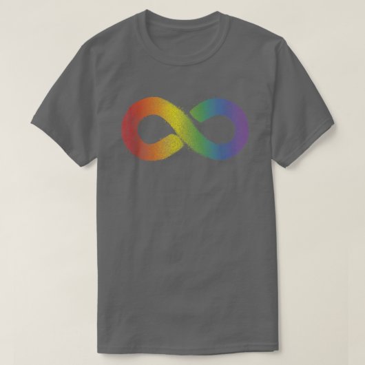 Neurodiversiteitsaanvaarding Rainbow Infinity Sign T-shirt (Design voorkant)