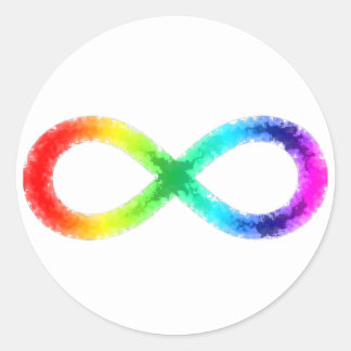 Neurodiversiteitssticker, wit ronde sticker