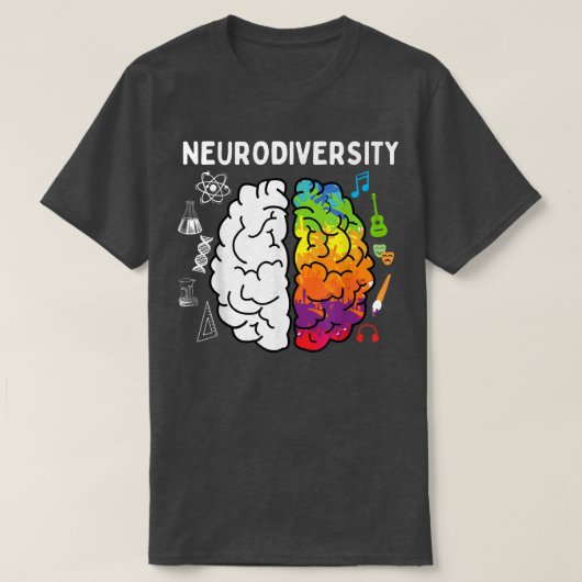 Neurodiversity-ADHD Autisme Asperger Dyslexie Dysp T-shirt (Design voorkant)