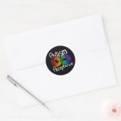 Neurodiversity Autism Acceptatie Rainbow Button Cl Ronde Sticker (Envelop)