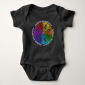Neurodiversity Autism Acceptatie Rainbow Mandala B Romper (Voorkant)