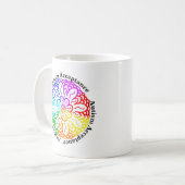 Neurodiversity Autism Acceptatie Rainbow Mandala Koffiemok (Voorkant links)