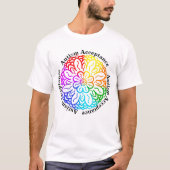 Neurodiversity Autism Acceptatie Rainbow Mandala T-shirt (Voorkant)