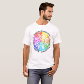 Neurodiversity Autism Acceptatie Rainbow Mandala T-shirt (Voorkant volledig)