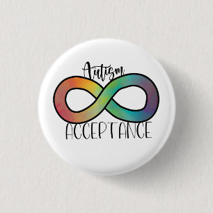 Neurodiversity Autism Acceptation Rainbow Button