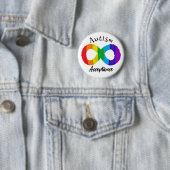 Neurodiversity Autism Acceptation Rainbow Button (In situ)