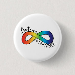 Neurodiversity Autism Acceptation Rainbow Button