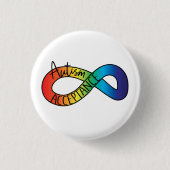 Neurodiversity Autism Acceptation Rainbow Button (Voorkant)