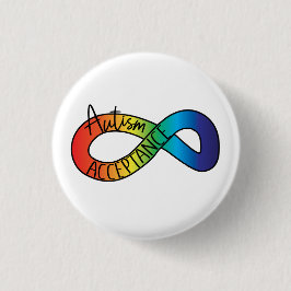 Neurodiversity Autism Acceptation Rainbow Button