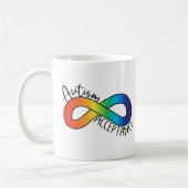 Neurodiversity Autism Acceptation Rainbow Button Koffiemok (Links)