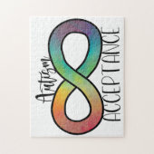 Neurodiversity Autism Acceptation Rainbow Button Legpuzzel (Verticaal)