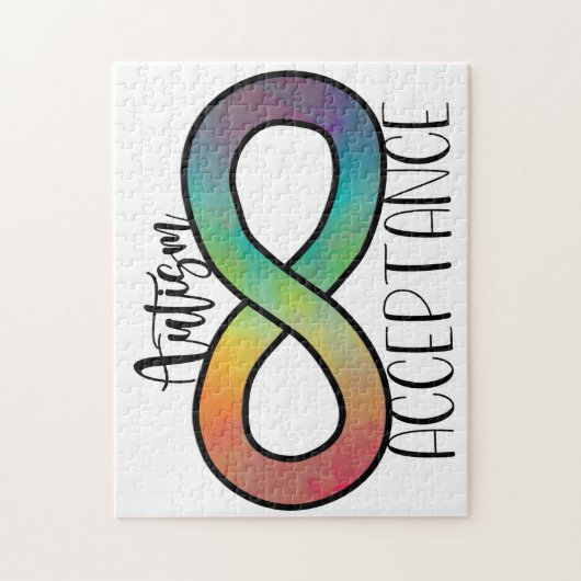 Neurodiversity Autism Acceptation Rainbow Button Legpuzzel (Verticaal)