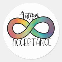 Neurodiversity Autism Acceptation Rainbow Button