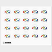 Neurodiversity Autism Acceptation Rainbow Button Ronde Sticker (Vel)