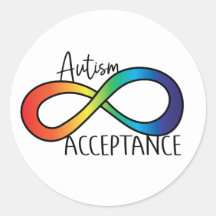 Neurodiversity Autism Acceptation Rainbow Button