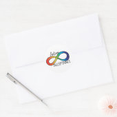 Neurodiversity Autism Acceptation Rainbow Button Ronde Sticker (Envelop)