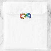 Neurodiversity Autism Acceptation Rainbow Button Ronde Sticker (Tas)