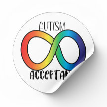 Neurodiversity Autism Acceptation Rainbow Button