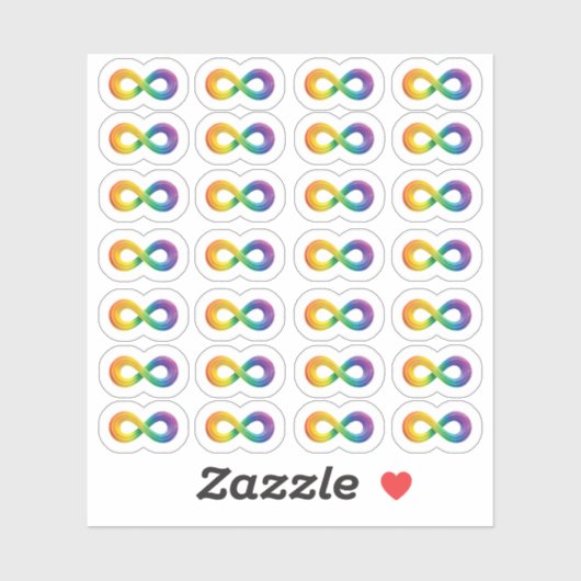 Neurodiversity Autism Acceptation Rainbow Sticker (Vel)