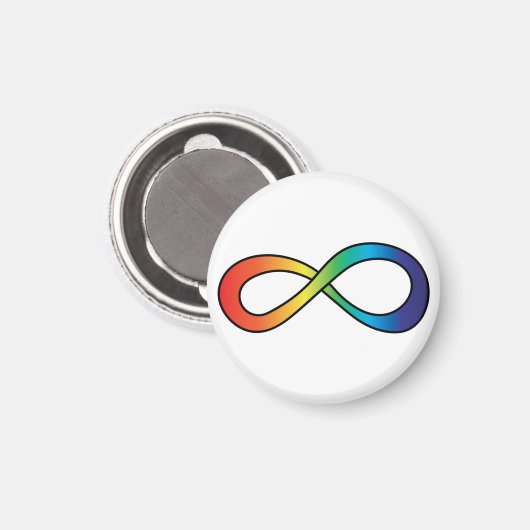 Neurodiversity Autism Awareness Acceptatie Rainbow Magneet (Voorkant / Achterkant)