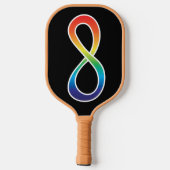 Neurodiversity Autism Awareness Acceptatie Rainbow Pickleball Paddle (Achterkant)