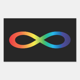 Neurodiversity Autism Awareness Acceptatie Rainbow Rechthoekige Sticker