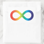 Neurodiversity Autism Awareness Acceptatie Rainbow Rechthoekige Sticker (Tas)