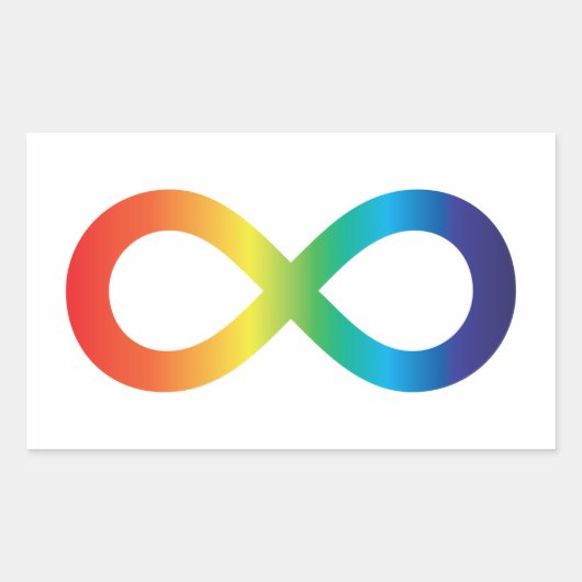 Neurodiversity Autism Awareness Acceptatie Rainbow Rechthoekige Sticker (Voorkant)