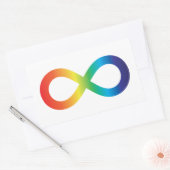 Neurodiversity Autism Awareness Acceptatie Rainbow Rechthoekige Sticker (Envelop)