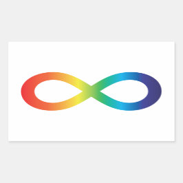 Neurodiversity Autism Awareness Acceptatie Rainbow Rechthoekige Sticker