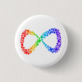 Neurodiversity Autism Awareness Acceptatie Rainbow Ronde Button 3,2 Cm (Voorkant)