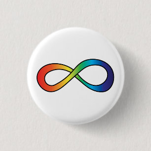 Neurodiversity Autism Awareness Acceptatie Rainbow Ronde Button 3,2 Cm