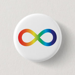Neurodiversity Autism Awareness Acceptatie Rainbow Ronde Button 3,2 Cm