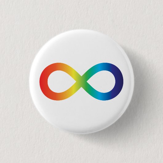 Neurodiversity Autism Awareness Acceptatie Rainbow Ronde Button 3,2 Cm (Voorkant)