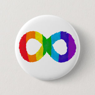 Neurodiversity Autism Awareness Acceptatie Rainbow Ronde Button 5,7 Cm