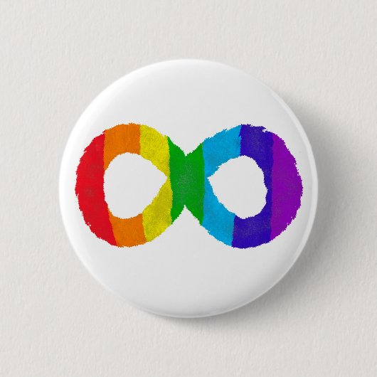 Neurodiversity Autism Awareness Acceptatie Rainbow Ronde Button 5,7 Cm (Voorkant)