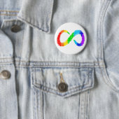 Neurodiversity Autism Awareness Acceptatie Rainbow Ronde Button 5,7 Cm (In situ)