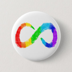 Neurodiversity Autism Awareness Acceptatie Rainbow Ronde Button 5,7 Cm