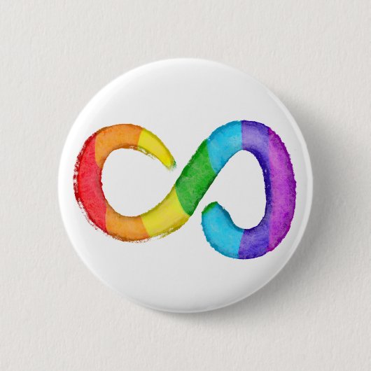 Neurodiversity Autism Awareness Acceptatie Rainbow Ronde Button 5,7 Cm (Voorkant)