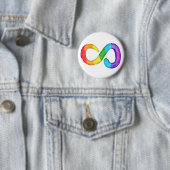Neurodiversity Autism Awareness Acceptatie Rainbow Ronde Button 5,7 Cm (In situ)