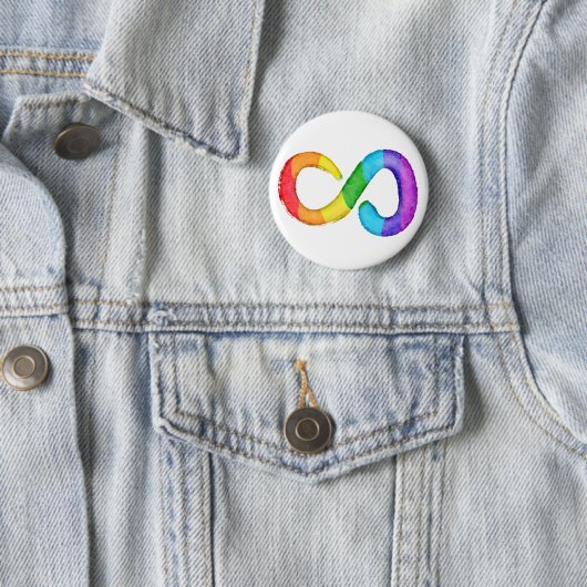 Neurodiversity Autism Awareness Acceptatie Rainbow Ronde Button 5,7 Cm (In situ)