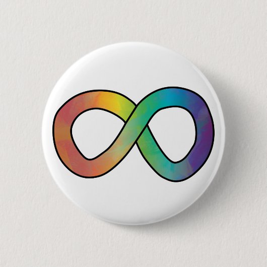 Neurodiversity Autism Awareness Acceptatie Rainbow Ronde Button 5,7 Cm (Voorkant)